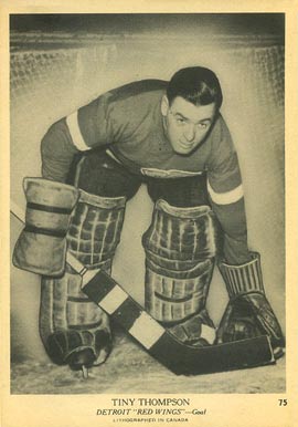 1939 O-Pee-Chee Tiny Thompson #75 Hockey Card