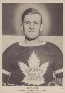 1939 O-Pee-Chee Don Metz #8 Hockey Card