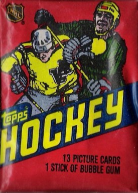 1980 Unopened Packs (1980's)  1981 Topps Wax Pack #81Twp Hockey Card