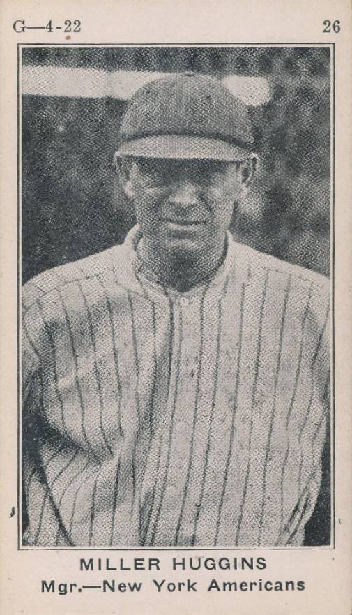 1922 Strip Card Miller Huggins #26 Baseball Card