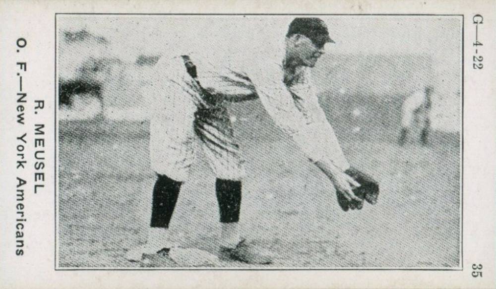 1922 Strip Card Bob Meusel #35 Baseball Card