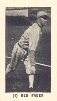 1928 Strip Card Red Faber #4 Baseball Card