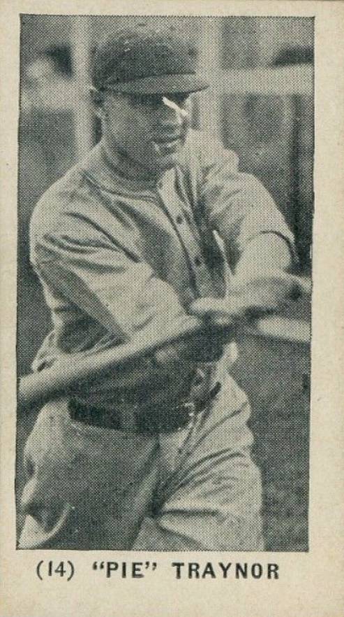 1928 Strip Card "Pie" Traynor #14 Baseball Card