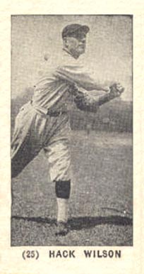 1928 Strip Card Hack Wilson #25 Baseball Card