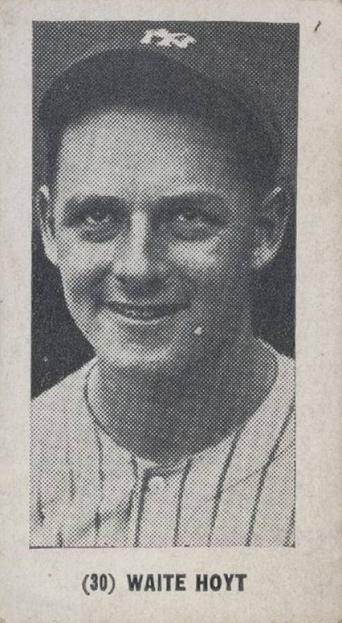 1928 Strip Card Waite Hoyt #30 Baseball Card