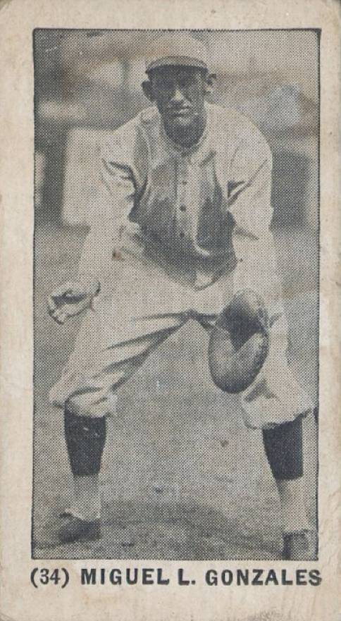 1928 Strip Card Miguel L. Gonzales #34 Baseball Card