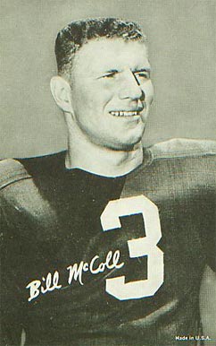 1948 Exhibits Bill McColl # Football Card