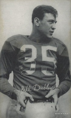 1948 Exhibits Bill Dudley # Football Card