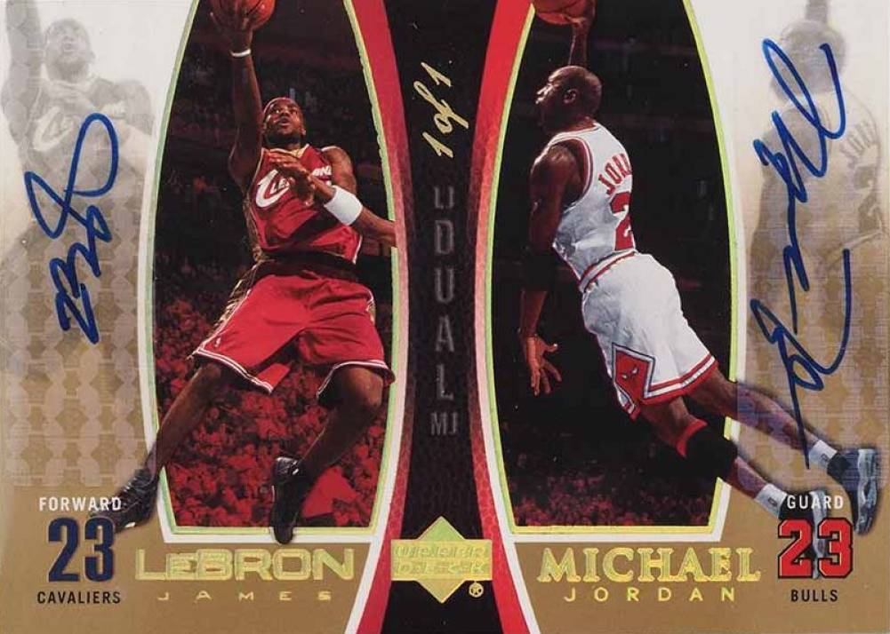 2005 Upper Deck MJ/LJ Bonus Pack LeBron James/Michael Jordan #LJMJ10-A Basketball Card