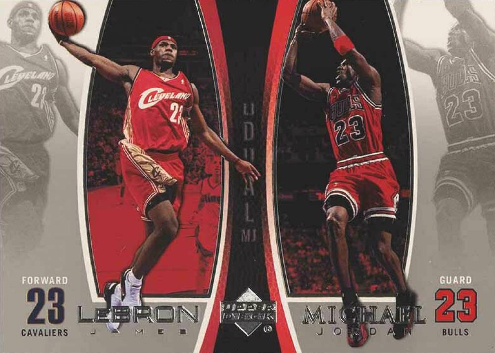 2005 Upper Deck MJ/LJ Bonus Pack LeBron James/Michael Jordan #LJMJ9 Basketball Card