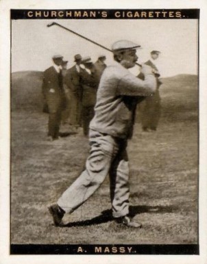 1928 W.A. & A.C. Churchman Famous Golfers Ser.of 12 A. Massy #7 Golf Card