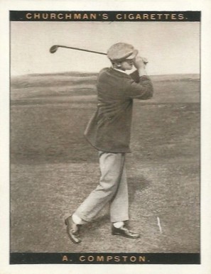 1928 W.A. & A.C. Churchman Famous Golfers Ser.of 12 A. Compston #3 Golf Card
