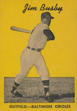 1958 Hires Root Beer Test Set Jim Busby # Baseball Card