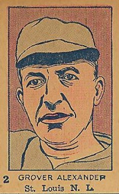 1926 Strip Card Grover Alexander #2 Baseball Card
