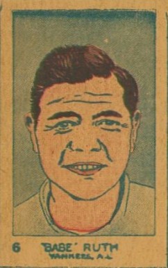 1926 Strip Card "Babe" Ruth #6 Baseball Card