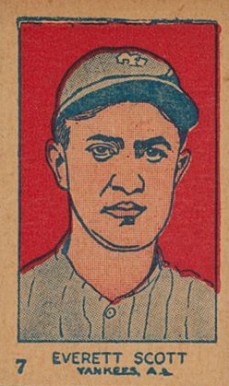 1926 Strip Card Everett Scott #7 Baseball Card