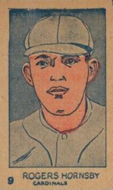1926 Strip Card Rogers Hornsby #9 Baseball Card