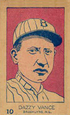 1926 Strip Card Dazzy Vance #10 Baseball Card