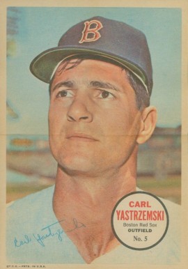 1967 Topps Pin-Ups Carl Yastrzemski #5 Baseball Card
