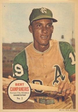 1967 Topps Pin-Ups Bert Campaneris #2 Baseball Card