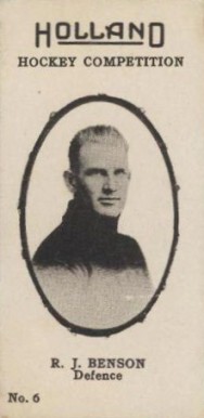 1924 Holland Creameries Bobby Benson #6 Hockey Card