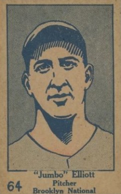 1928 Strip Card "Jumbo" Elliot #64 Baseball Card