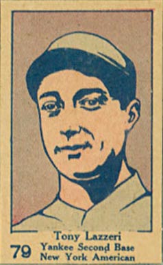1928 Strip Card Tony Lazzeri #79 Baseball Card