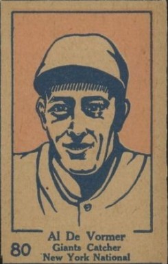 1928 Strip Card Al DeVormer #80 Baseball Card