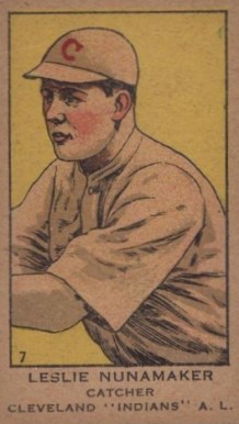 1919 Strip Card Leslie Nunamaker #7 Baseball Card