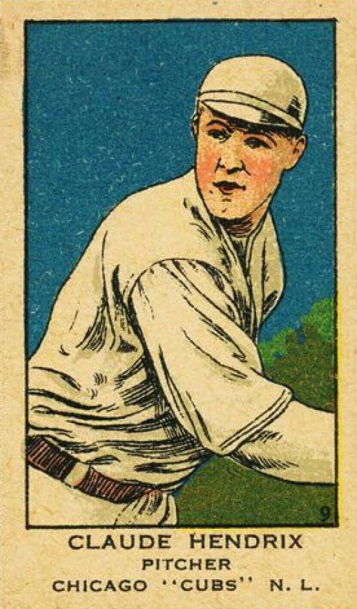 1919 Strip Card Claude Hendrix #9 Baseball Card