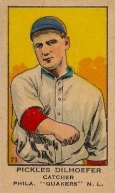 1919 Strip Card Pickles Dilhoefer #71 Baseball Card