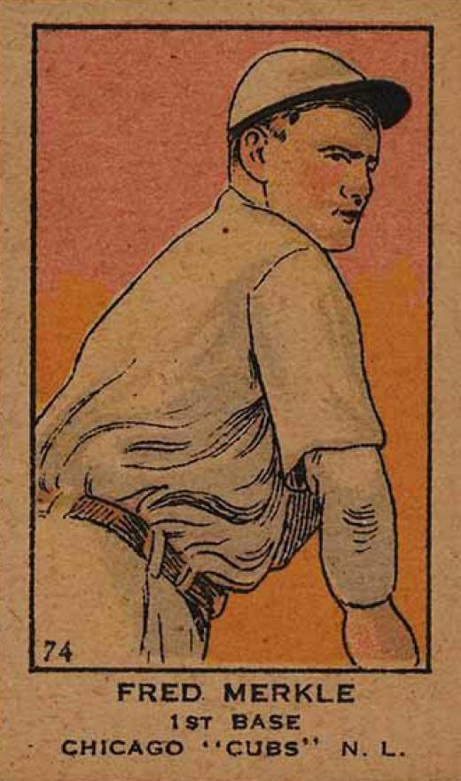1919 Strip Card Fred Merkle #74 Baseball Card