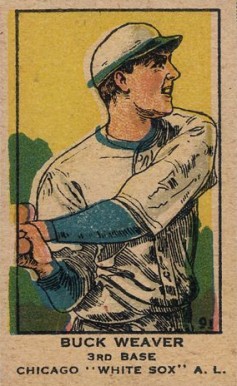 1919 Strip Card Buck Weaver #91 Baseball Card