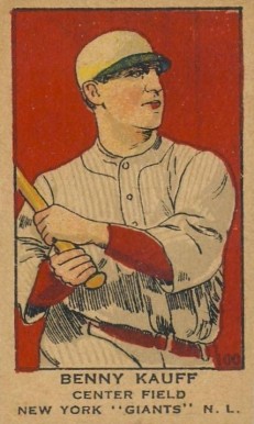 1919 Strip Card Benny Kauff #100 Baseball Card
