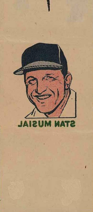 1960 Topps Tattoos Stan Musial # Baseball Card