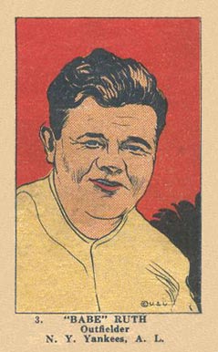 1923 Strip Card Babe Ruth #3 Baseball Card