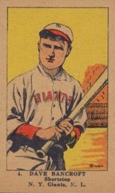 1923 Strip Card Dave Bancroft #4 Baseball Card