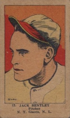 1923 Strip Card Jack Bentley #12 Baseball Card