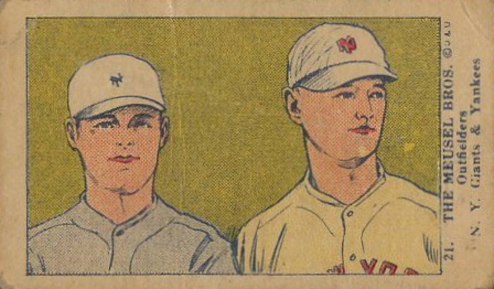 1923 Strip Card The Meusel Brothers #21 Baseball Card