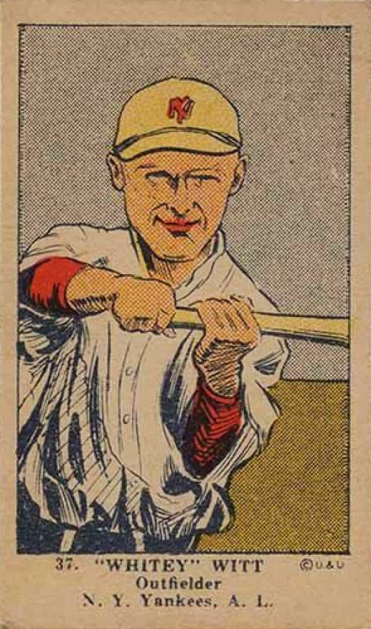 1923 Strip Card "Whitey" Witt #37 Baseball Card