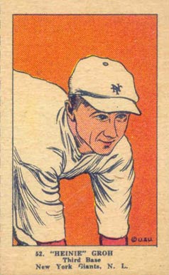 1923 Strip Card "Heinie" Groh #52 Baseball Card