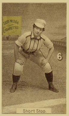 1888 Sub Rosa Cigarettes Short Stop # Baseball Card