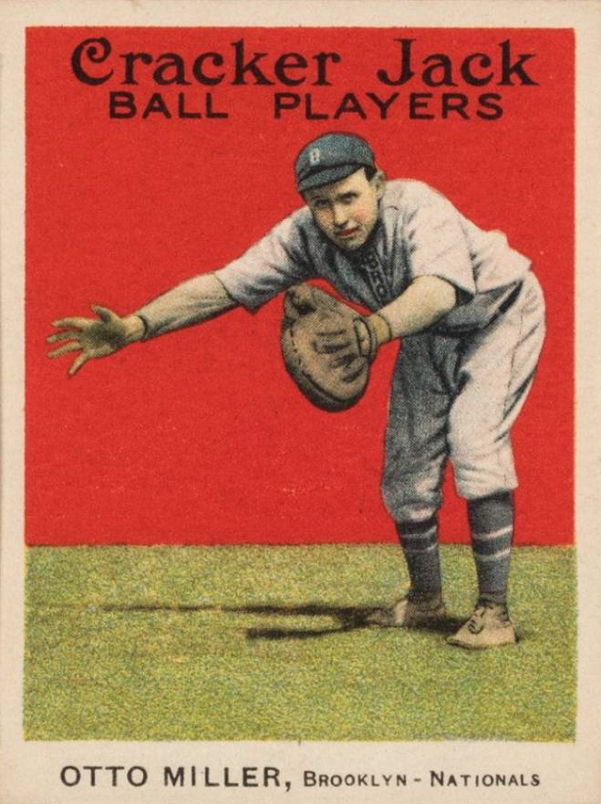 1915 Cracker Jack OTTO MILLER, Brooklyn-Nationals #53 Baseball Card