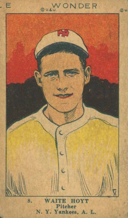 1923 Strip Card Waite Hoyt #8 Baseball Card