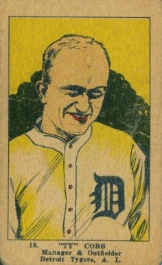 1923 Strip Card Ty Cobb #10 Baseball Card