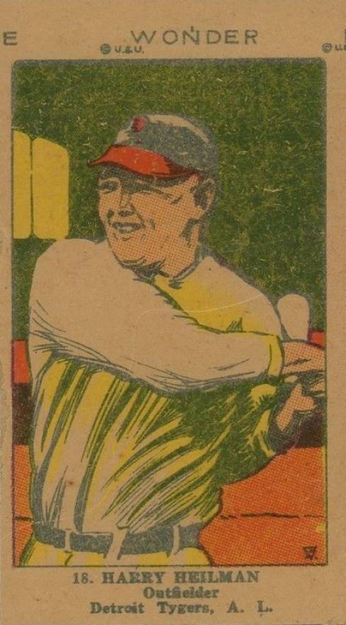 1923 Strip Card Harry Heilman #18 Baseball Card