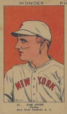 1923 Strip Card Sam Jones #43 Baseball Card