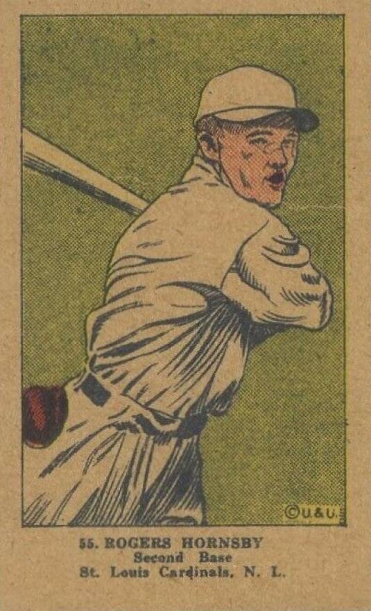 1923 Strip Card Rogers Hornsby #55 Baseball Card