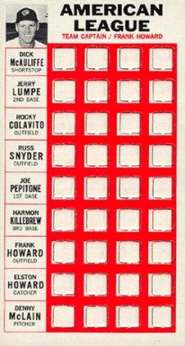 1967 Topps Punch-Outs Frank Howard # Baseball Card