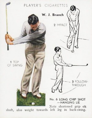 1939 John Player & Sons W.J. Branch #5 Golf Card